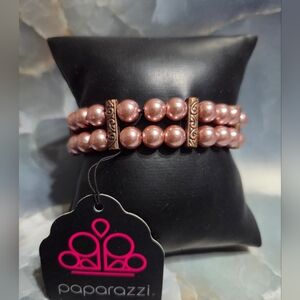 Paparazzi Rose Pearl Double-Row Stretch Bracelet